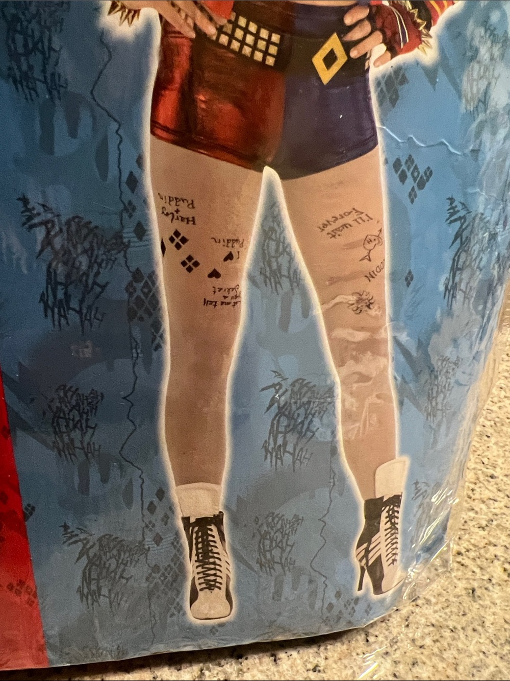 3151*Four set Harley Quinn Costume/Red/Blue/ Gold Jacket Without glove. NO GLOVE - Picture 8 of 17